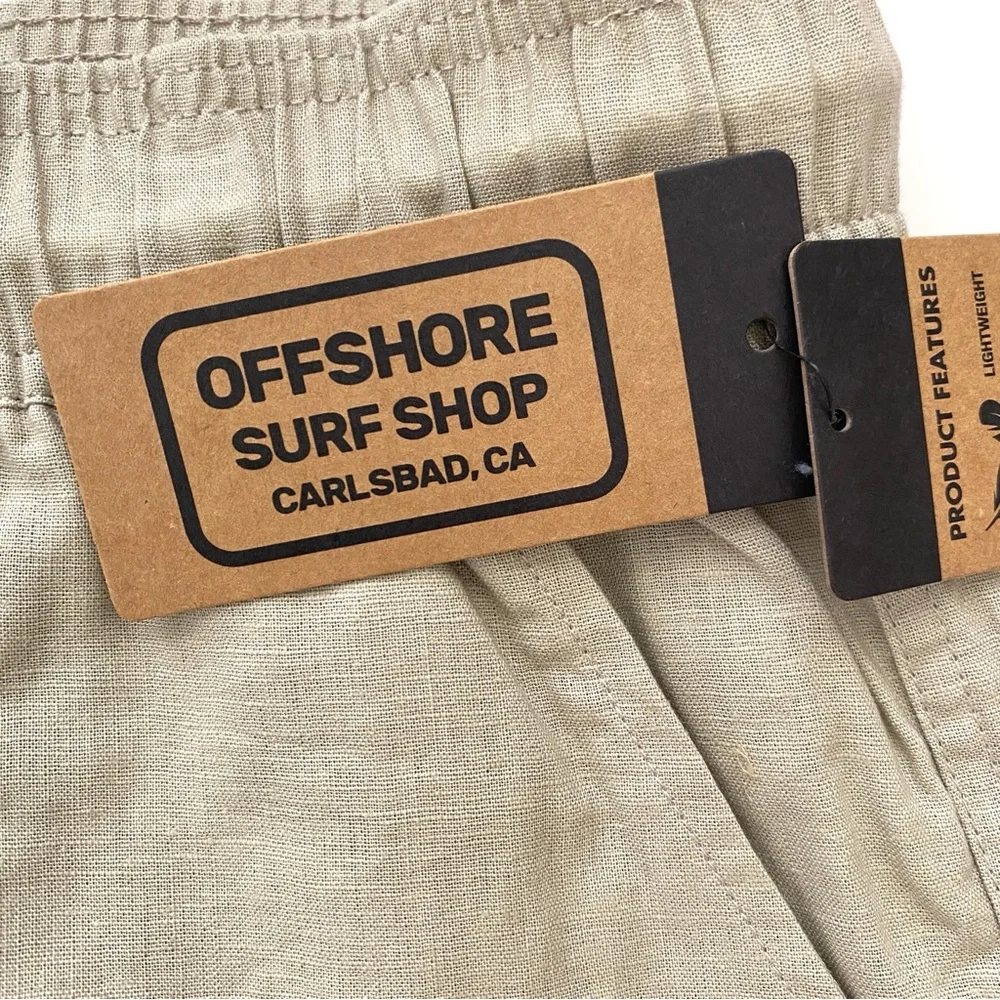 OFFSHORE SURF SHOP CARLSBAD Casual Tan Khaki Abbey Shorts Beach Ocean Large